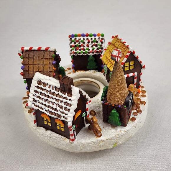 Gingerbread Houses Village Candle Jar Capper, S'Toppers The Soot Stopper Topper - Picture 6 of 9